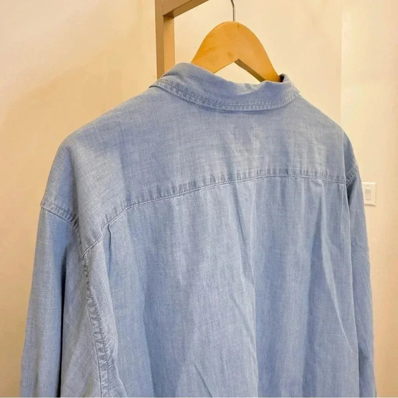 Levi's Men's 2XL Blue Denim Long Sleeve Button-Up Shirt Casual Chambray - Picture 14 of 14